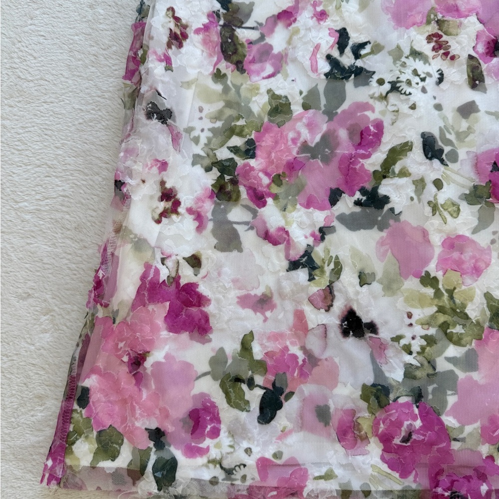 NWT Jessica Howard Floral Dress Pink Sheer Overlay Short Sleeve Elegant Size 16 - Picture 6 of 16